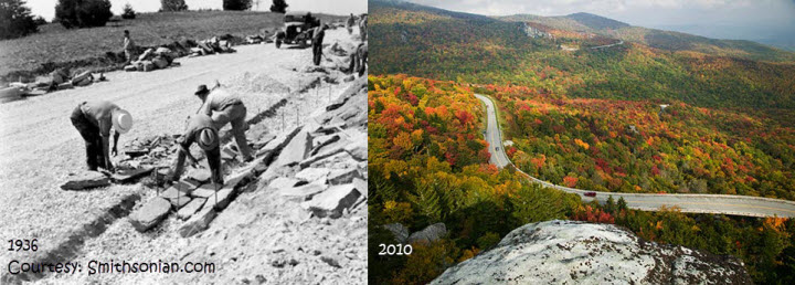 Blue Ridge Parkway Then and Now