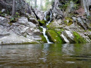 white rock falls